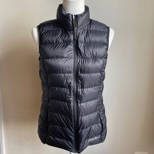 Eddie Bauer 650 Down Puffer Vest Black Lightweight with Pockets Women’s Small